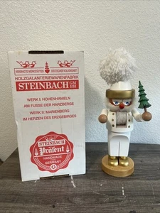 Original Steinbach Germany Volkskunst Nutcracker---White Chubby Santa--14" Tall - Picture 1 of 14