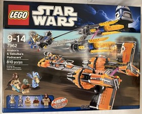 +NEW+ LEGO 7962 Star Wars: Anakin Skywalker and Sebulba's Podracers Retired Set