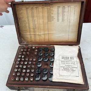 Elgin Watch Co Extra Parts Kit Box w/ Parts Vials Jewels Watchmaker Kit - Picture 1 of 9