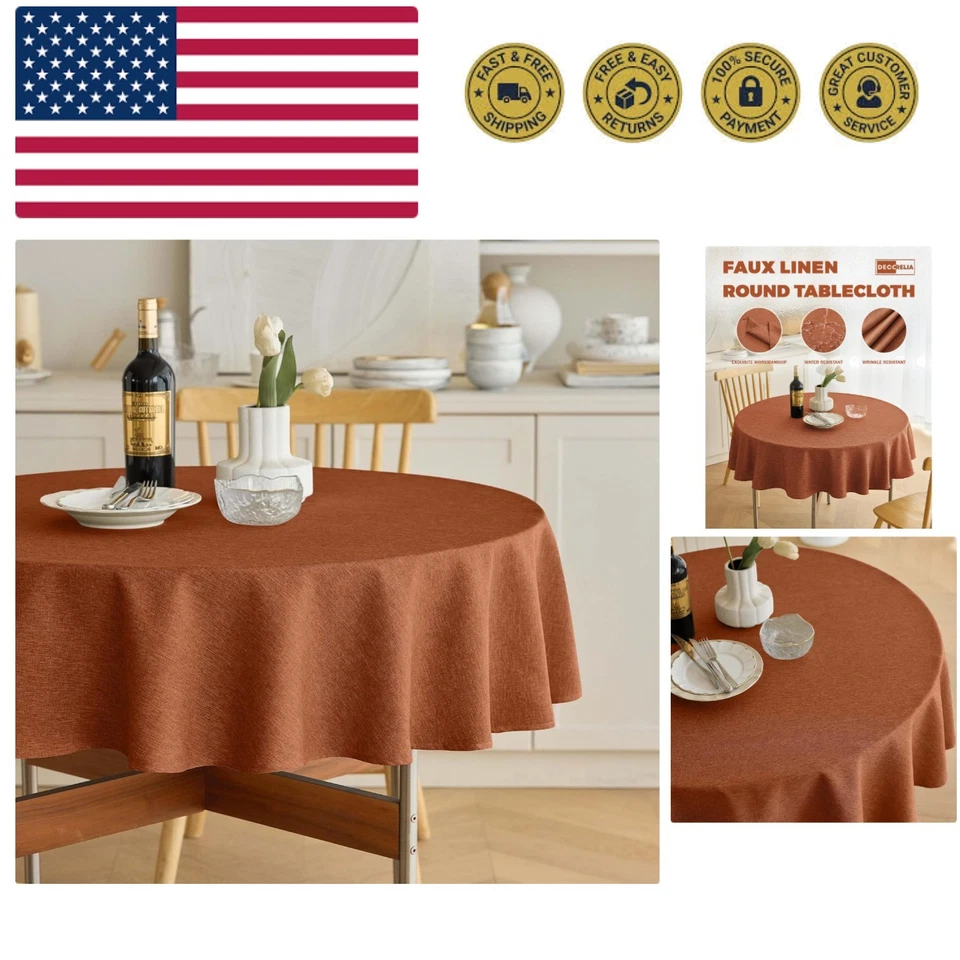 Mantel redondo de granja de otoño para interior/exterior, cosecha acción de gracias fau... Foto 1 de 4