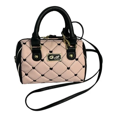 Luv Betsey by Betsey Johnson Quilted Mini Satchel – Pink & Black Faux Leather Cr - Image 1 of 4