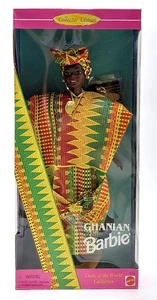 1996 DotW Ghanian Barbie Puppe / Dolls of the World / Mattel 15303, NrfB, Ovp - Bild 1 von 8