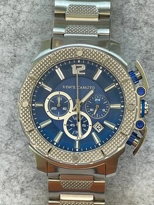Vince Camuto - VC/1020SV - Men's Watch, Chronograph Blue Dial, Stainless, 48mm - Image 1 of 4