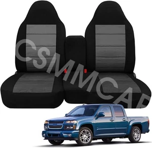 Fit For 2004-2012 GMC Canyon/ Chevy Colorado 60-40 Seat Covers W/Console Pad - Picture 1 of 12