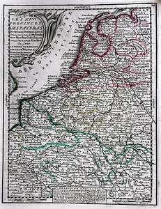 Antique map, Chiquet, Les XVII Provinces des Pays Bas - Picture 1 of 1