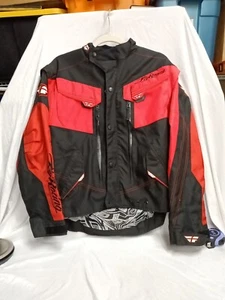 Fly Racing Patrol Motorcycle Jacket Sz. S Black & Red - Picture 1 of 13