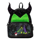Loungefly Sleeping Beauty Maleficent Sequin Backpack New With Tags!