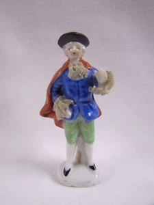 MyEMPORIUM-Victorian Man Porcelain Figurine-Lacy Ruffles Antique-Porcelain-Japan - Imagen 1 de 7