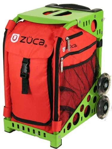Bolsa de inserção Zuca Sport Chilli moldura vermelha e verde com rodas piscantes - Imagem 1 de 1