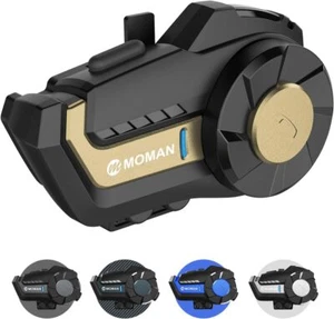 Moman H2PRO 1000m Motorcycle Headset Helmet Intercom Music Share Single PACK - Picture 1 of 8