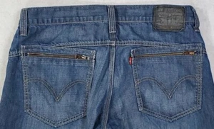 Vtg Levis Mens Size 36 x 32 514 Slim Straight Denim Blue Jeans Heel Drag Zippers - Picture 1 of 7