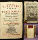Torsellini De particulis Latinae orationis Horatii Tursellini romani 1719 js