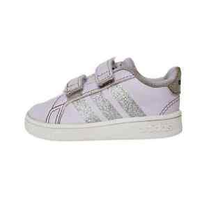 Adidas Kids Grand Court I Sneakers Purple Silver Toddler Size 4