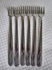 Lote de 6 tenedores de mariscos/cócteles vajilla de acero inoxidable  - Imagen 1 de 5