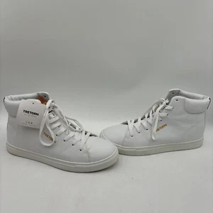 Tretorn TOURNAMENT White Synthetic Round Toe Lace Up Mid Top Trainers, Men 12M - Picture 1 of 8