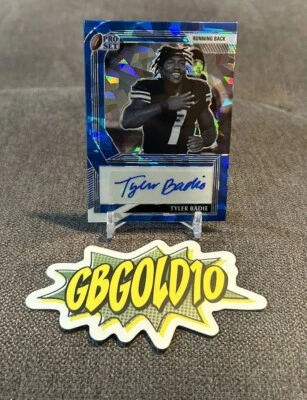 2022 Leaf Pro Set Metal B&W Crystal Blue Tyler Badie Rc Auto (21/25) - Image 1 of 3