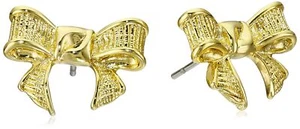 Ted Baker 302041 Glori Grosgrain Bow Gold Stud Earrings - Bild 1 von 2