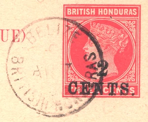BRITISH HONDURAS QV Postal Stationery *2 CENTS* Card BELIZE 1903 CDS Dömitz XJ37 - Picture 1 of 12