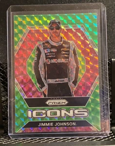 🔥 Jimmie Johnson 2022 Prizm Racing ICONS Reactive Green Prizm Card # - 82🔥 - Picture 1 of 2
