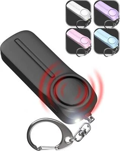 Personal Alarm With LED Light & Siren - Self-Defense Keychain BLUE 130DB - Picture 1 of 4