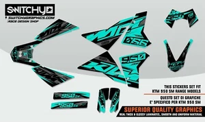KIT GRAFIK AUFKLEBER "ATTACK TEAL" für KTM 950 SM DECALS DEKOR - Bild 1 von 1