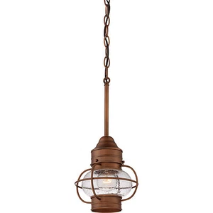 Illumina Direct 7.5" Chain Hung Mini Pendant Aged Copper Finish TST3375A - Picture 1 of 1