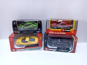 Lotto Di 4 Modellini Auto Bburago FERRARI E LAMBORGHINI | 1:43 - Foto 1 di 5