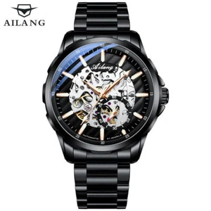 AiLang Automatic Mechanical Wristwatches Luminous Hollow Design Men's Watch - Picture 1 of 17