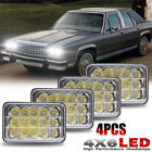 4Pcs 4X6" Led Headlights Hi/Lo Prejector Fit For Oldsmobile Cutlass Supreme Car
