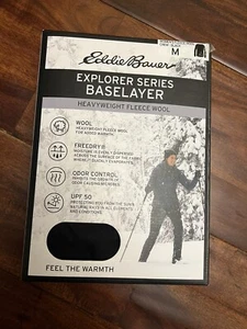 Eddie Bauer Explorer Series Heavyweight Fleece Baselayer Wool Crew-Women Medium - Picture 1 of 3