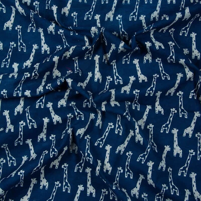 Tela de vestir artesanal de costura natural tela de algodón con estampado de bloques a mano índigo 2,5 yardas Foto 1 de 4