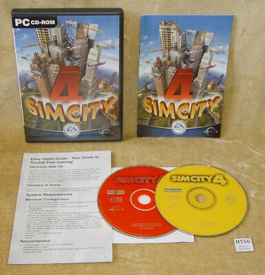 VINTAGE SIM CITY 4 PC CD ROM VIDEO GAME - 2 DISCS + GUIDE + INSTRUCTION BOOKLET - Image 1 of 4