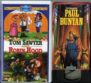 Vintage VHS Rankin Bass Tom Sawyer Robin Hood Ballad of Paul Bunyan Video Craft - Picture 1 of 2