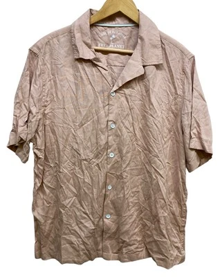 Free Planet Shirt Men’s Medium Nude Short Sleeve Soft Rayon Lost In Paradise - Image 1 of 2