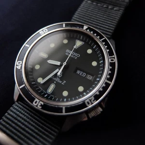 Seiko Silver Wave Z 7546-6060 Taucheruhr, 1978 Vintage, funktioniert, graues Nato Stra - Bild 1 von 10