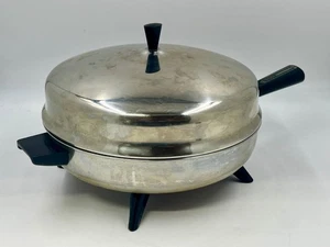 Vintage Farberware 12" Electric Skillet/Fry Pan 310-B Stainless Steel w-Dome Lid - Picture 1 of 11