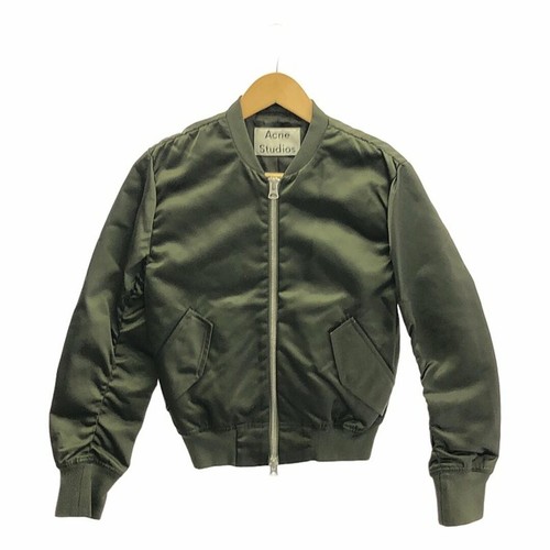 Giacca Bomber Acne Studios Encore Shine Nylon 34 Verde Scuro Donna Usato0