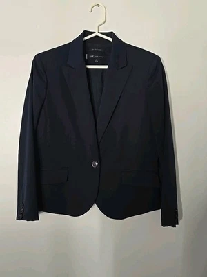 Chaqueta Anne KLEIN AK Azul Marino Talla 10 Elastizada Forrada Botón Foto 1 de 3