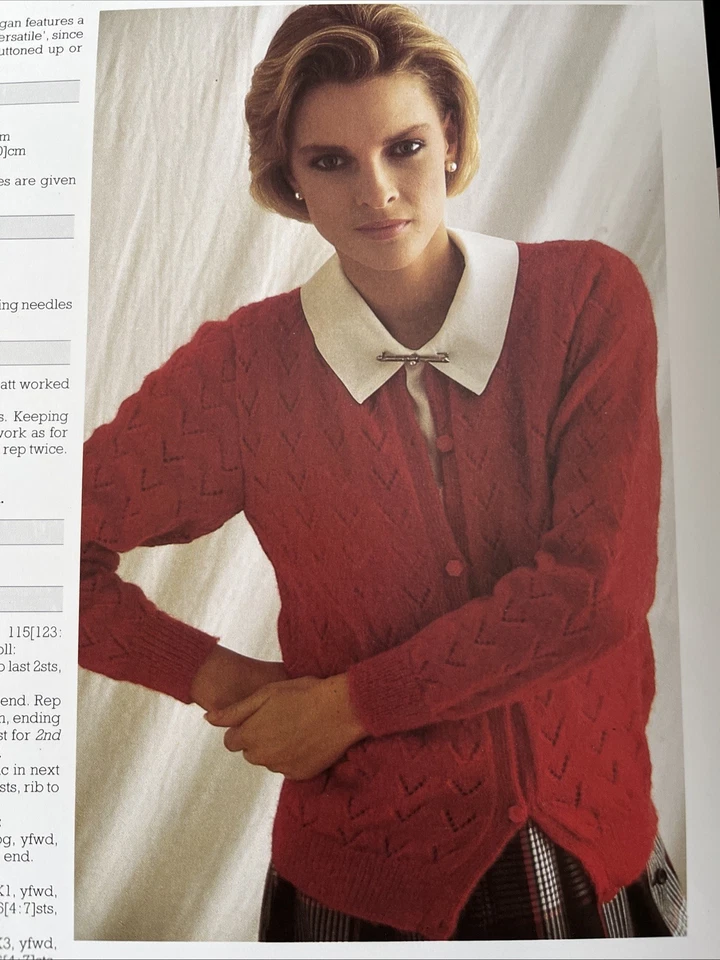 Original Knitting Pattern - Ladies Lacy V Motif Cardigan - Image 1 of 1