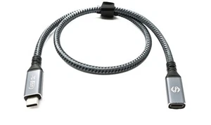 USB4 USB 50 CM Cable Type C Plug To Socket Braided 40 Gbit/S 240 W USB 4.0 - Afbeelding 1 van 4