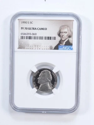 1990-S PF70 Jefferson Nickel NGC Special Lbl *0000 - Image 1 of 4