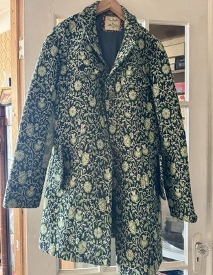 Free People 🌿🌱PaiSlEy 🍃ABRIGO PEA VINTAGE VERDE fLORaL mezcla de lana🌿 Ajuste ForRm/ Foto 1 de 4