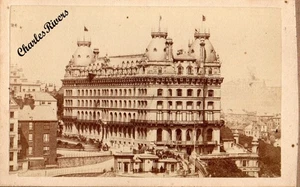 BESCHNITTENES CDV GRAND HOTEL, SCARBOROUGH, ERÖFFNET 1867. SEASIDE ARCHITECTURE #D4710 - Bild 1 von 2