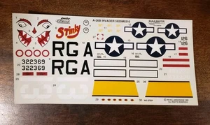 1995 Monogram Pro Modeler A-26B Invader 1:48 Scale Model Kit 5920 Decals Only - Picture 1 of 1