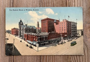 Vintage Postcard Wichita KS Kansas Sedgwick County Greenfields Trolley - Picture 1 of 2