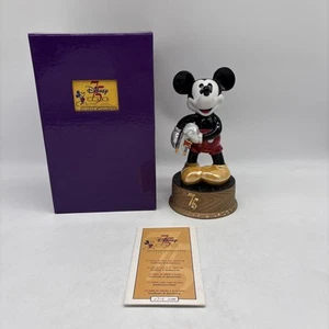Disney 75 Years Of Love & Laughter Mickey Mouse Glazed Porcelain Figurine! - Picture 1 of 17