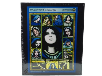 Rompecabezas religioso rostros de María arte en vidrieras Santísima Virgen más de 500 piezas Foto 1 de 4