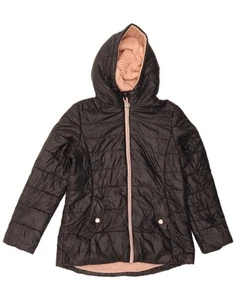 MICHAEL KORS Womens Hooded Padded Jacket UK 16 Large Black Polyester YN15 - Picture 1 of 3