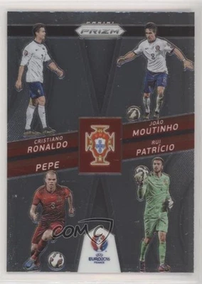 2016 Prizm UEFA Euro Country Combinations Quads Cristiano Ronaldo Joao Moutinho - Image 1 of 2