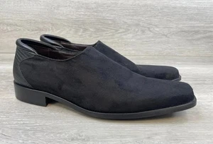 Donald J Pliner Rex Herren Halbschuh Fahren Slipper Absatz Wildleder 10M Schwarz Elegant Schuhe - Bild 1 von 12
